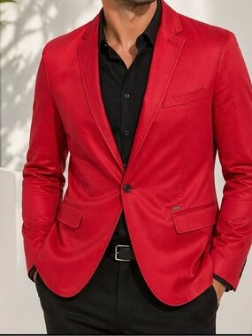 Guess Vibrant Red Blazer
